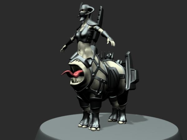 Centaur soul hunter 3d rendering
