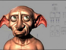 Dobby rigged 3d preview