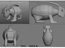 Grenade Bunny 3d model preview