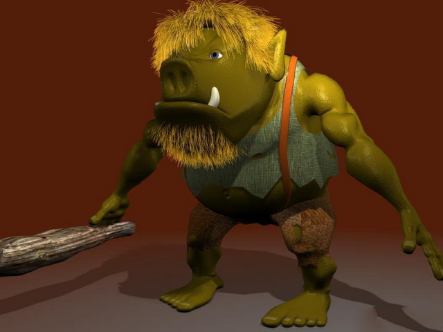 Pigman warrior 3d rendering
