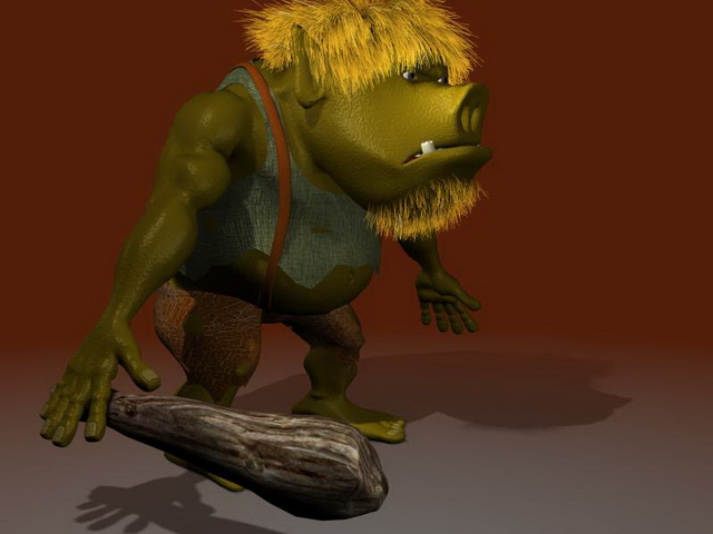 Pigman warrior 3d rendering