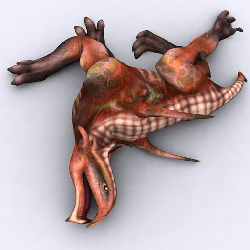 Fantasy felhound monster rigged & animated 3d rendering