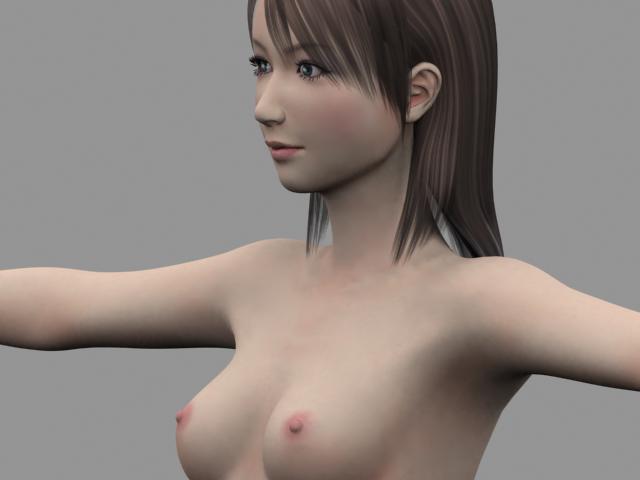 Beautiful underwear girl 3d rendering