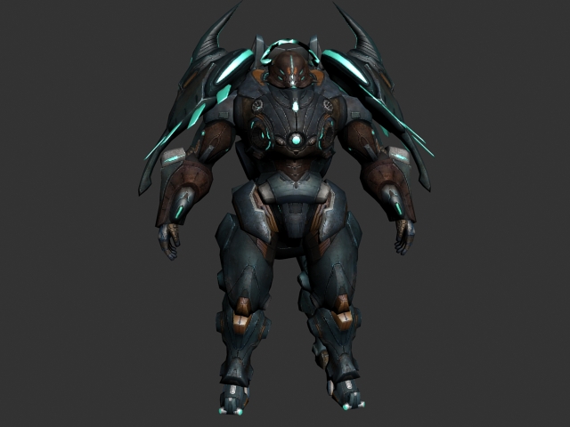 Mechanical monster 3d rendering