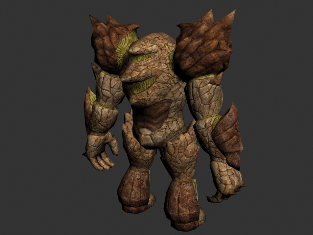 Giant monster 3d rendering