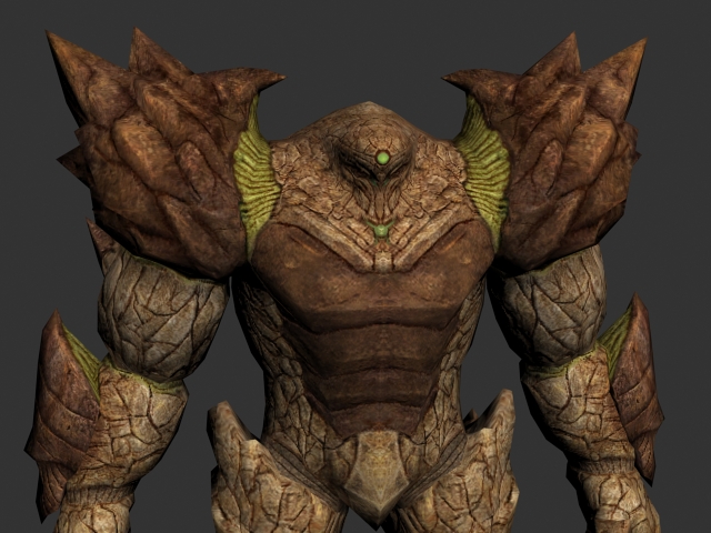 Giant monster 3d rendering