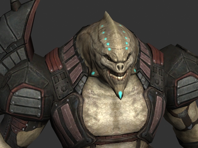 Alien warrior 3d rendering