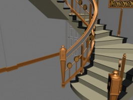Staircases in house 3d model preview