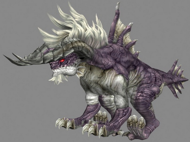 King Behemoth in Final Fantasy 3d rendering