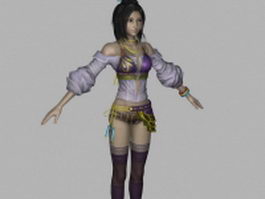 Lebreau in Final Fantasy XIII 3d model preview
