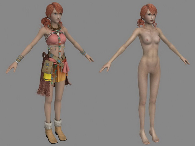 Oerba Dia Vanille in Final Fantasy XIII 3d rendering