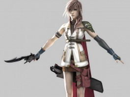 Lightning - Final Fantasy character 3d preview