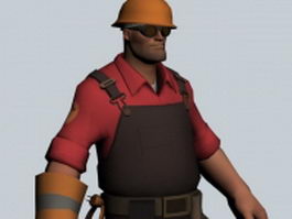 The Engineer - Team Fortress character 3d preview