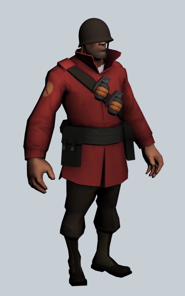 The Soldier - Team Fortress character 3d rendering