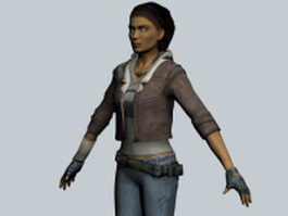 Alyx Vance - Half-Life character 3d model preview