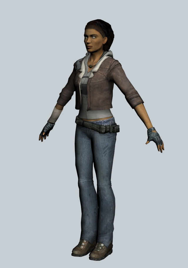 Alyx Vance - Half-Life character 3d rendering
