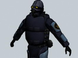 Combine soldier prison guard 3d preview