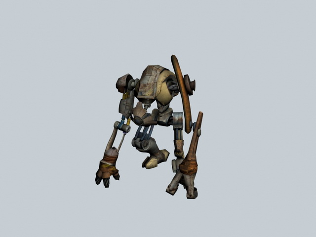 Mechanical dog in Half Life 3d rendering