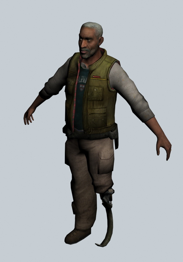 Eli Vance Half Life Character 3d Model 3ds Max Files Free Download