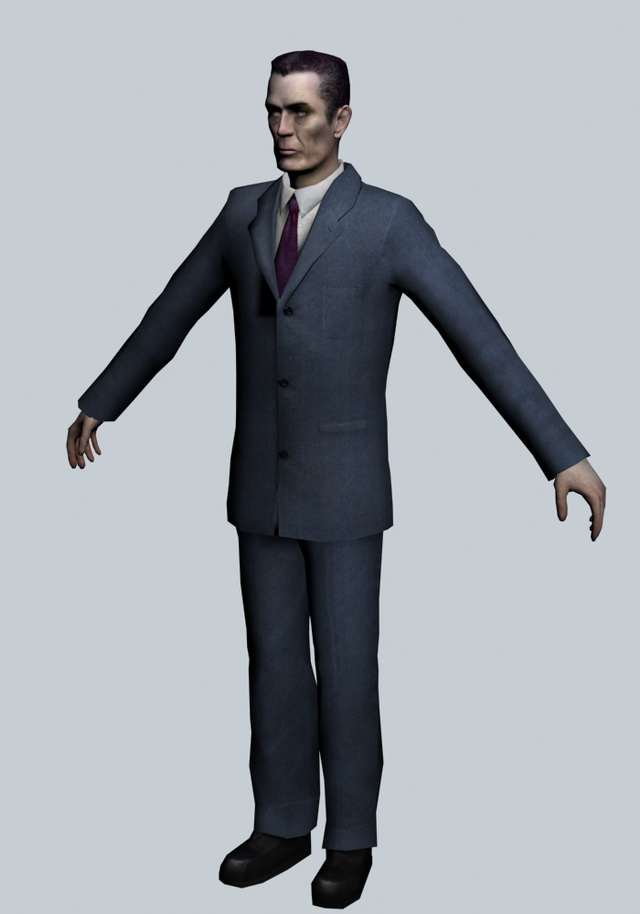 G-Man - Half-Life character 3d rendering