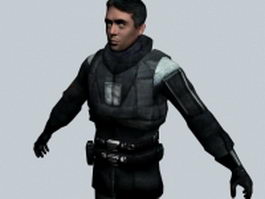 Barney Calhoun - Half-Life character 3d model preview