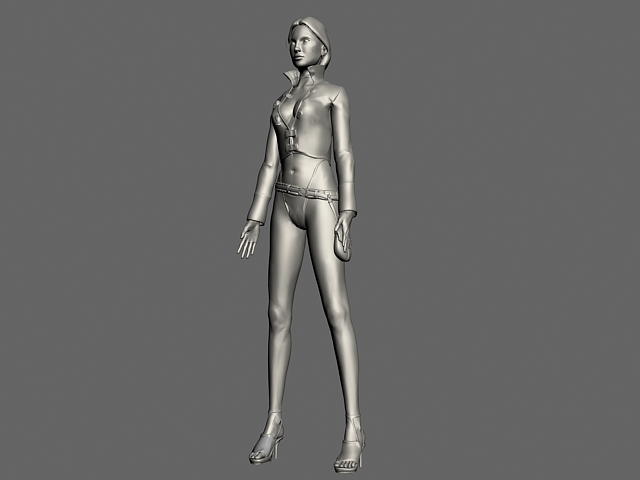 Fashionable woman 3d rendering