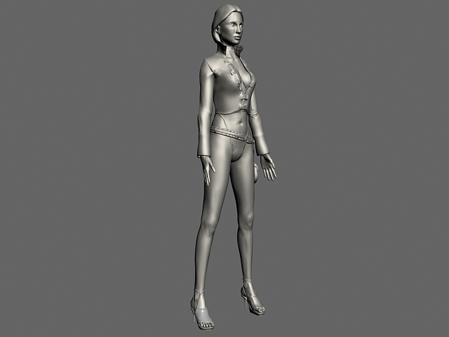 Fashionable woman 3d rendering