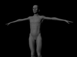 Skinny man body 3d model preview