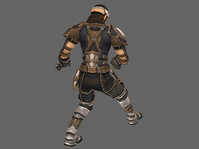 Ancient Korean warrior 3d rendering