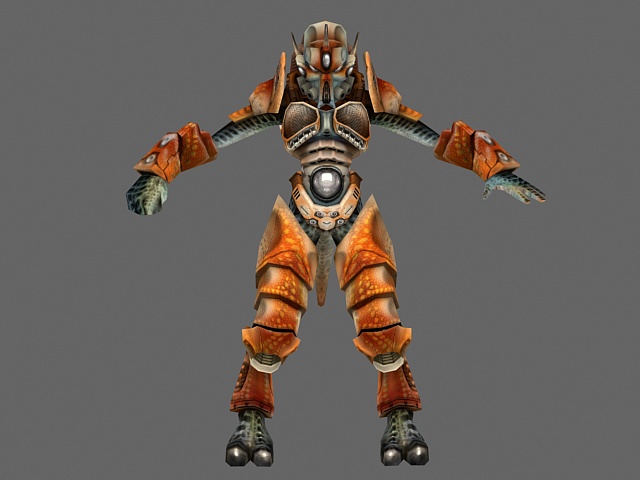 Alien male character 3d rendering