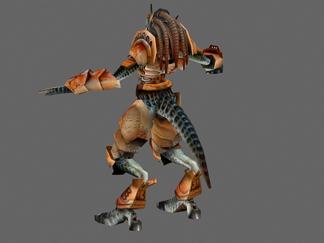 Alien male character 3d rendering