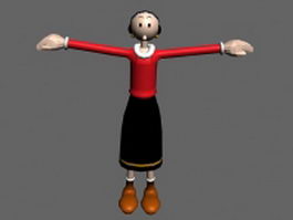Olive Oyl 3d model preview