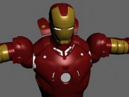 Iron Man rigged 3d model preview