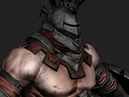 Mohawk warrior - animated & rigged 3d model preview