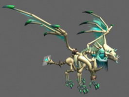 Crystal dragon 3d model preview
