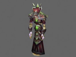 Undead warlock - WoW character 3d preview
