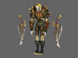 Undead rogue  - WoW character 3d preview