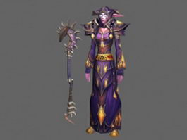 Night Elf female - WoW character 3d preview