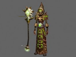 Female warlock - WoW character 3d preview