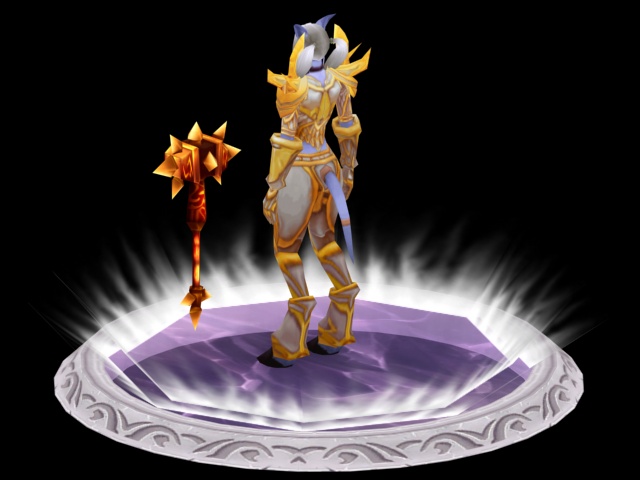 Female Draenei Paladin - WoW character 3d rendering