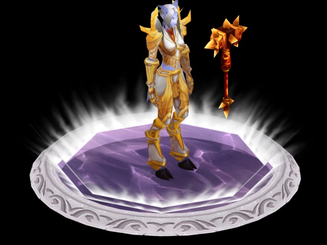 Female Draenei Paladin - WoW character 3d rendering