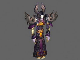 Undead warlock male - WoW character 3d preview