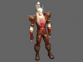 Blood Elf male - WoW character 3d model preview