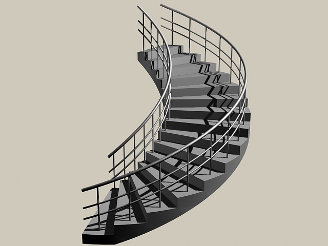 modeling a curved staircase in zbrush