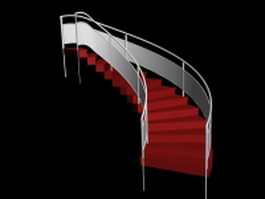 Circular staircase 3d model preview