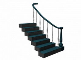 Short staircase 3d model preview