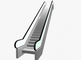 Modern escalator 3d preview