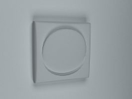 Round light switch 3d model preview