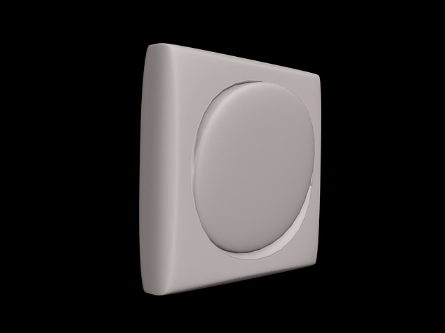 Round light switch 3d rendering