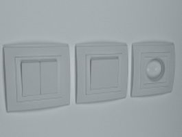 Light switch and outlet 3d model preview